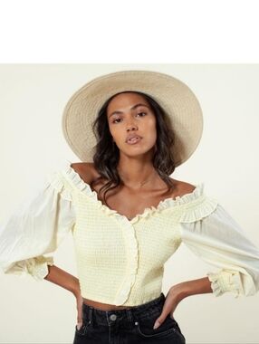 Hale Bob Yellow lucine solid top